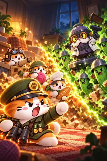 Loafguard: cats and cucumbers in battle